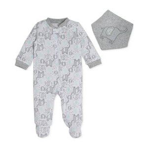 Chickpea Cutie Pie Baby Baby Boys 2-PC. Printed Cotton Coverall and Banda Set